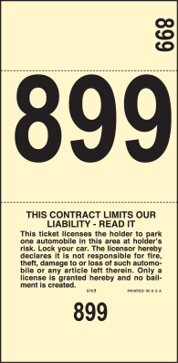 3 Part Standard/STK3 Parking Ticket Stock Generic