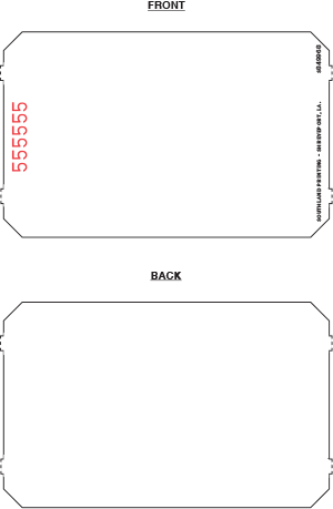 Designa/ABACUSBC Blanks Stock Generic Parking Ticket