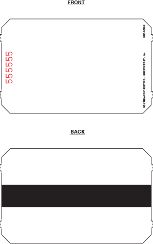 Designa/ABACUS50C Blanks Stock Generic Parking Ticket
